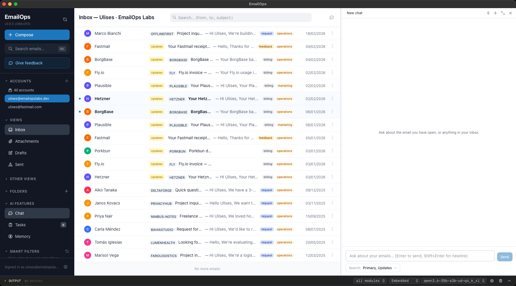 Discutez avec vos e-mails